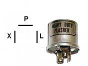 Vilkkurele 12V  -  3-napaa, kuumalanka  -  X - P - L 