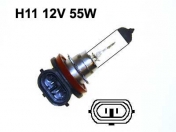 H11 12V halogen polttimo - 55W - PGJ19-2