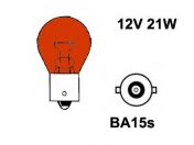 12V metallikantapolttimo 21W (BA15s) ORANSSI