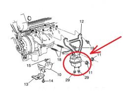 Moottorin kumityyny Cadillac 4,6L 93-02 ETU