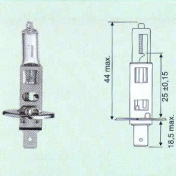 H1 12V halogen polttimo - 55W - P14,5s