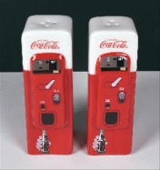 Genuine Hotrod Hardware® Coca-Cola Vending Machine Salt and Pepper Shakers